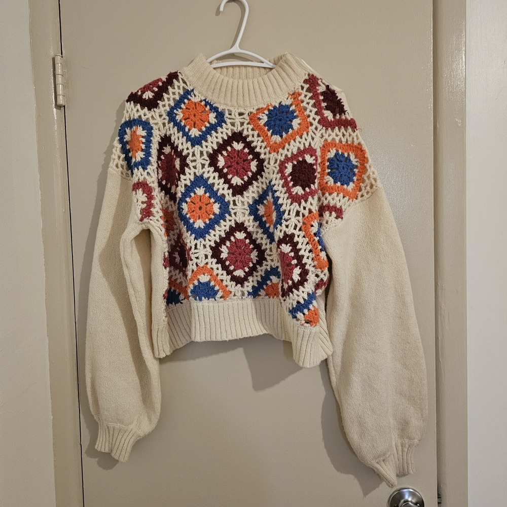 Dreamers Multicolor Crochet Pattern Sweater